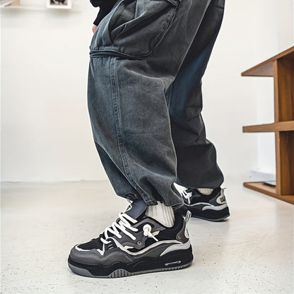 Men's Streetwear Casual Sneakers with Bold Design and Comfort for Everyday and Sport