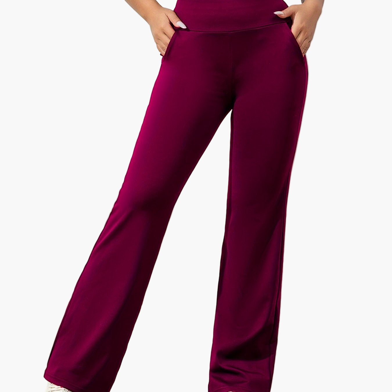 Women's Flared Yoga Pants with Pockets – Relaxed Fit Fitness & Loungewear