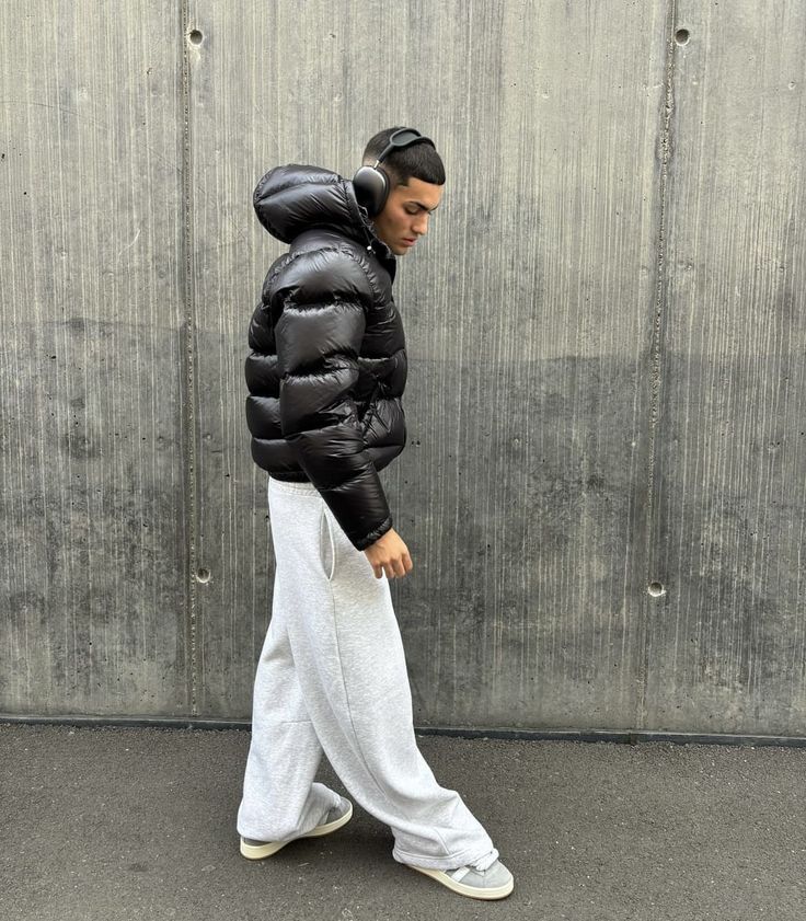 Men's Urban Puffer Jacket – Streetwear Style Winter Puffer with Hood