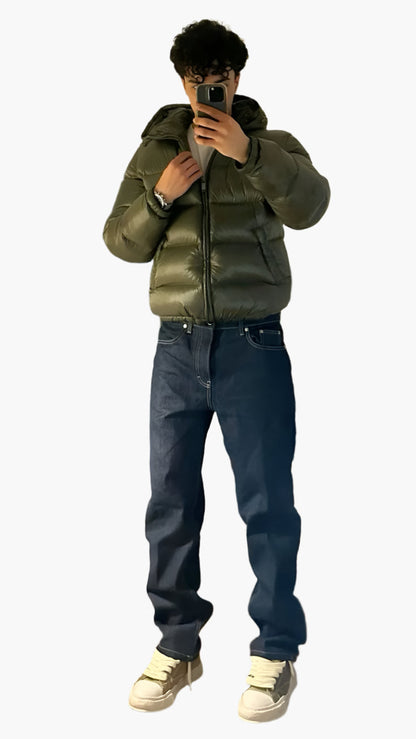 Men's Urban Puffer Jacket – Streetwear Style Winter Puffer with Hood