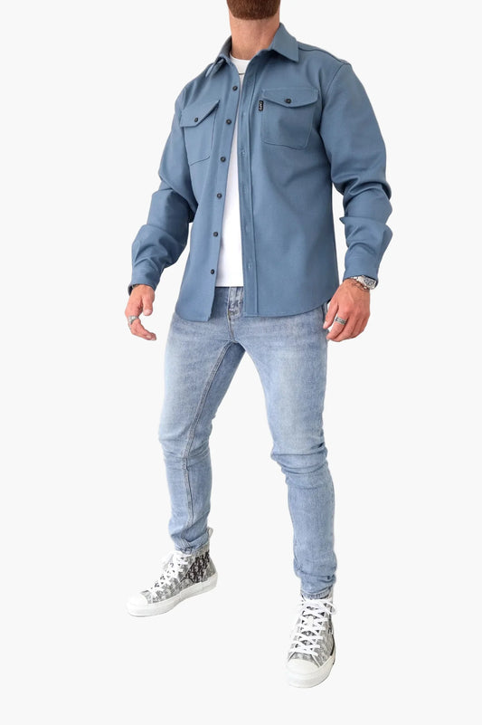 Men's Modern Urban Overshirt Jacket – Stylish Button-Up for Everyday and Casual Looks