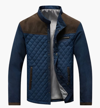 Men's Quilted Patchwork Jacket – Urban Transitional Style for Everyday Wear