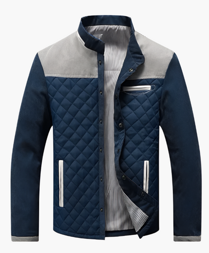 Men's Quilted Patchwork Jacket – Urban Transitional Style for Everyday Wear
