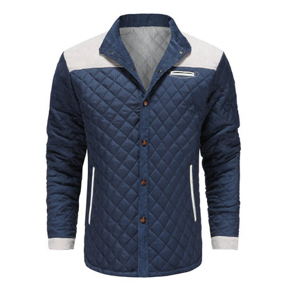 Men's Quilted Patchwork Jacket – Urban Transitional Style for Everyday Wear