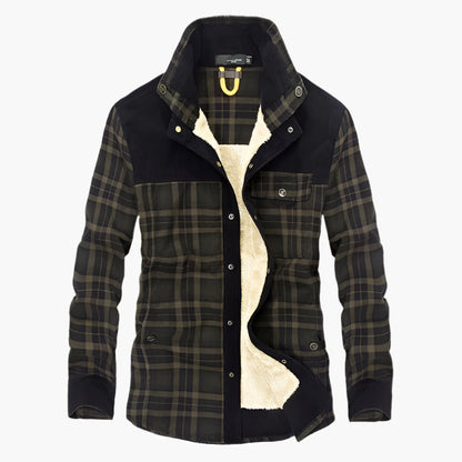 Men's Outdoor Plaid Shirt Jacket – Classic Check Style, Warm Lined, Versatile Casual Wear