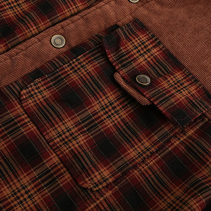 Men's Outdoor Plaid Shirt Jacket – Classic Check Style, Warm Lined, Versatile Casual Wear