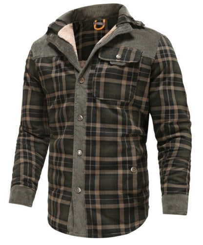 Men's Outdoor Plaid Shirt Jacket – Classic Check Style, Warm Lined, Versatile Casual Wear