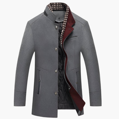Men's Classic Evening Tailcoat with Detachable Collar - Elegant Long Jacket for Business and Events