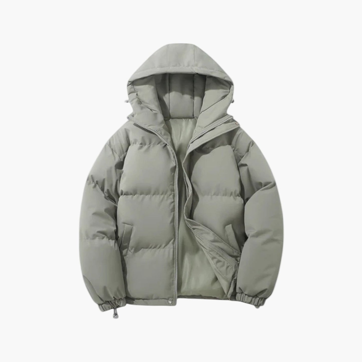 Men's Urban Winter Parka Puffer Jacket with Hood – Minimalist Style for City and Outdoor