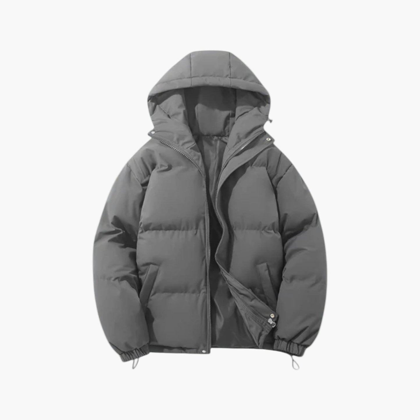 Men's Urban Winter Parka Puffer Jacket with Hood – Minimalist Style for City and Outdoor