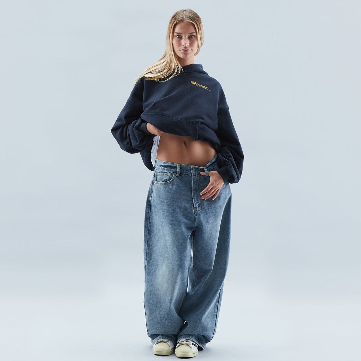 Women's Oversized Hoodie with Hood and Back 'withlove' Print – Urban Streetwear Style