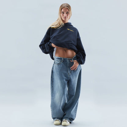 Women's Oversized Hoodie with Hood and Back 'withlove' Print – Urban Streetwear Style