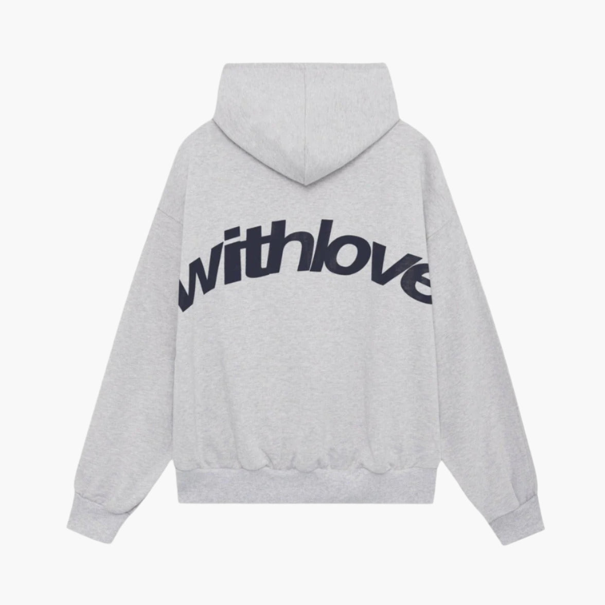 Women's Oversized Hoodie with Hood and Back 'withlove' Print – Urban Streetwear Style