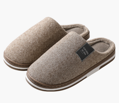 Men's Cozy Indoor Slippers for Home and Office – Slip-On House Shoes with Plush Lining and Non-Slip Sole