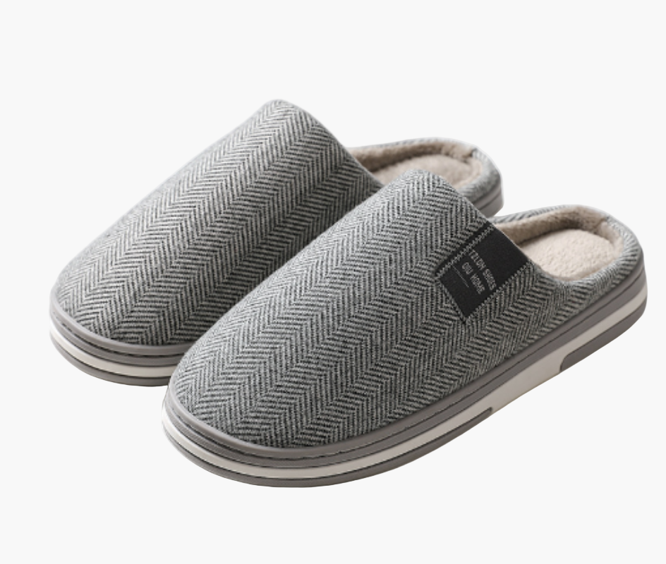 Men's Cozy Indoor Slippers for Home and Office – Slip-On House Shoes with Plush Lining and Non-Slip Sole