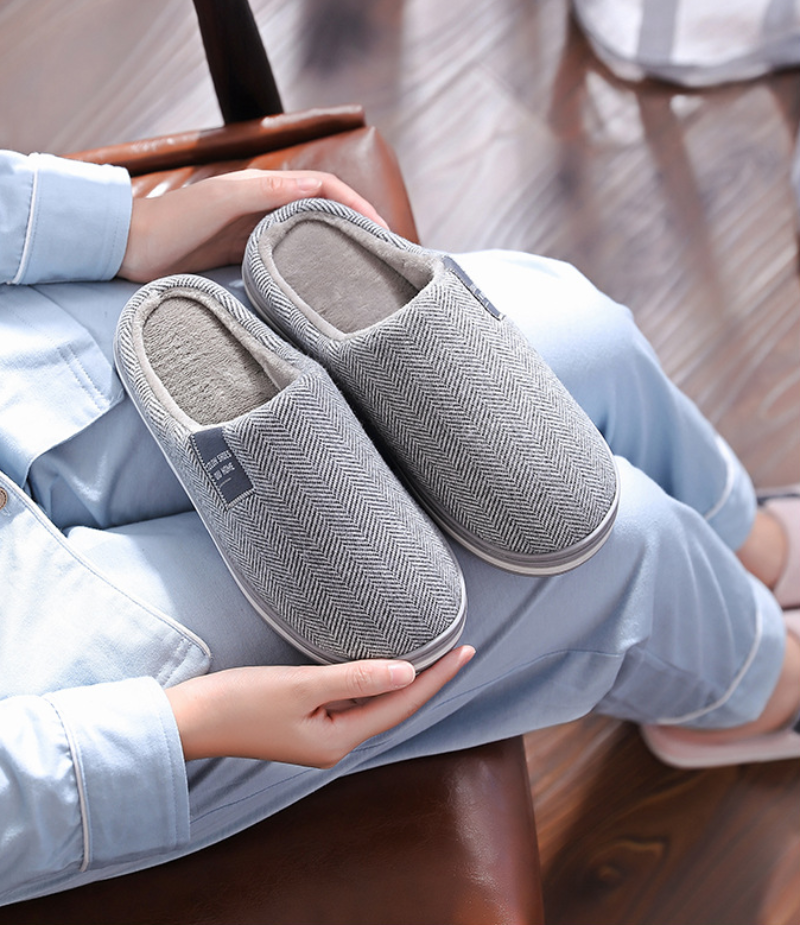 Men's Cozy Indoor Slippers for Home and Office – Slip-On House Shoes with Plush Lining and Non-Slip Sole