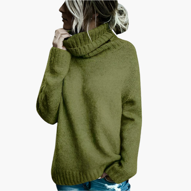 Women's Oversized Turtleneck Sweater Casual Loose Fit Pullover