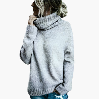 Women's Oversized Turtleneck Sweater Casual Loose Fit Pullover