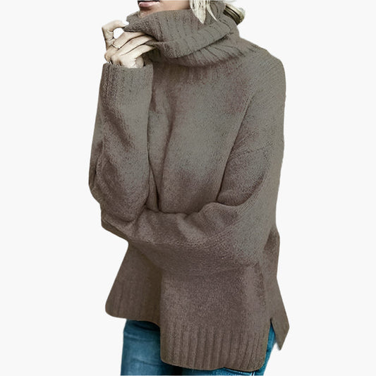 Women's Oversized Turtleneck Sweater Casual Loose Fit Pullover