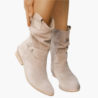 Women's Slouch Ankle Boots with Side Zipper – Vintage Style Everyday Booties