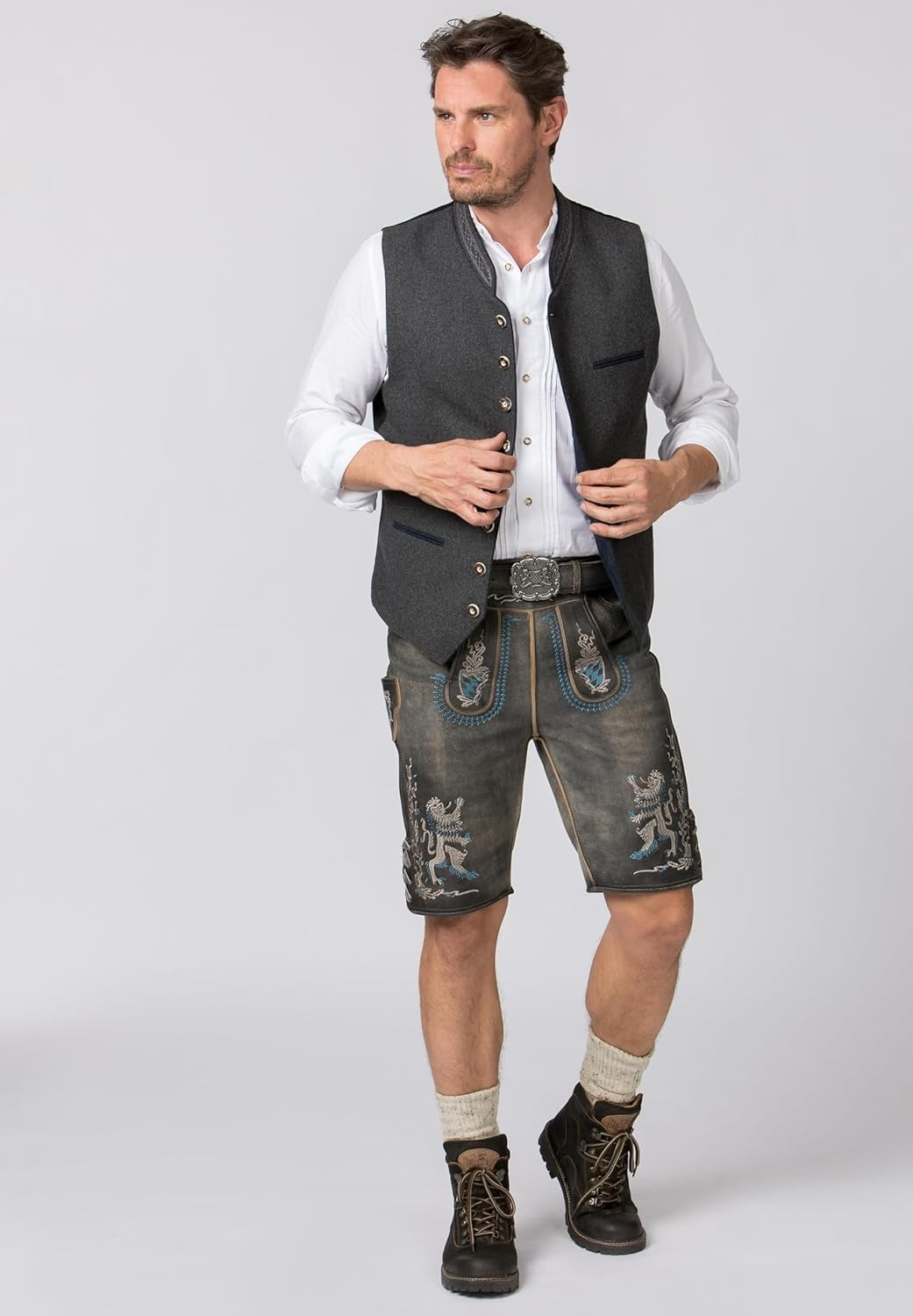 Men's Traditional Festive Waistcoat – Classic Bavarian Style for Oktoberfest and Special Occasions