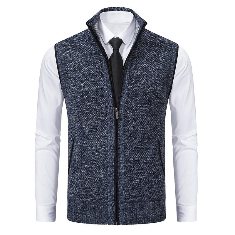 Men's Classic Business Casual Zip-Up Vest for Office and Everyday Style