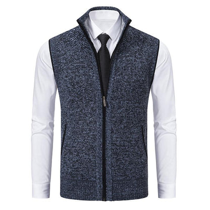 Men's Classic Business Casual Zip-Up Vest for Office and Everyday Style