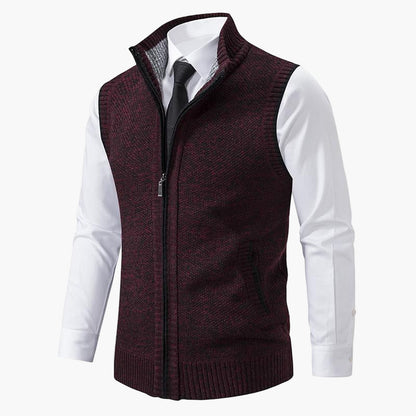 Men's Classic Business Casual Zip-Up Vest for Office and Everyday Style