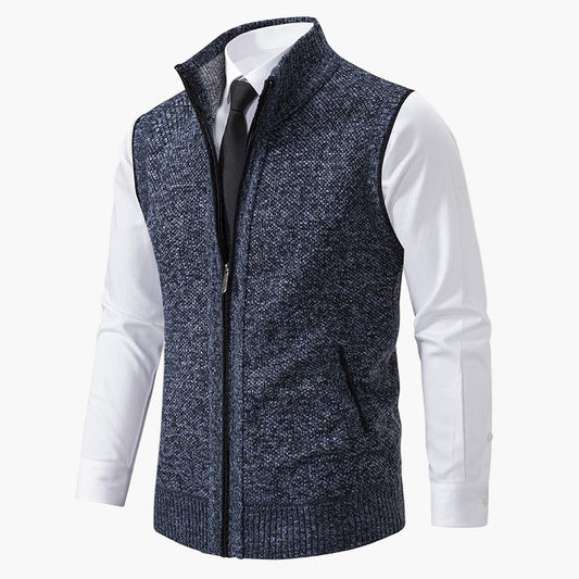 Men's Classic Business Casual Zip-Up Vest for Office and Everyday Style