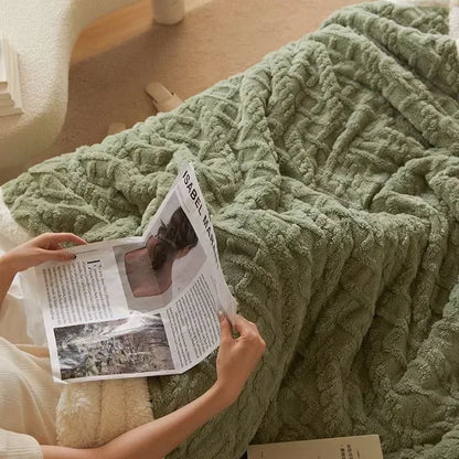 Unisex Luxury Winter Cozy Blanket for Bedroom and Sofa – Extra Thick Plush Comforter