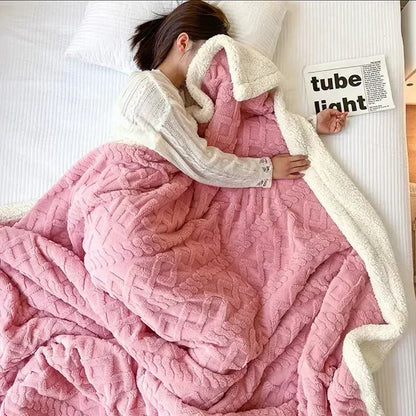 Unisex Luxury Winter Cozy Blanket for Bedroom and Sofa – Extra Thick Plush Comforter