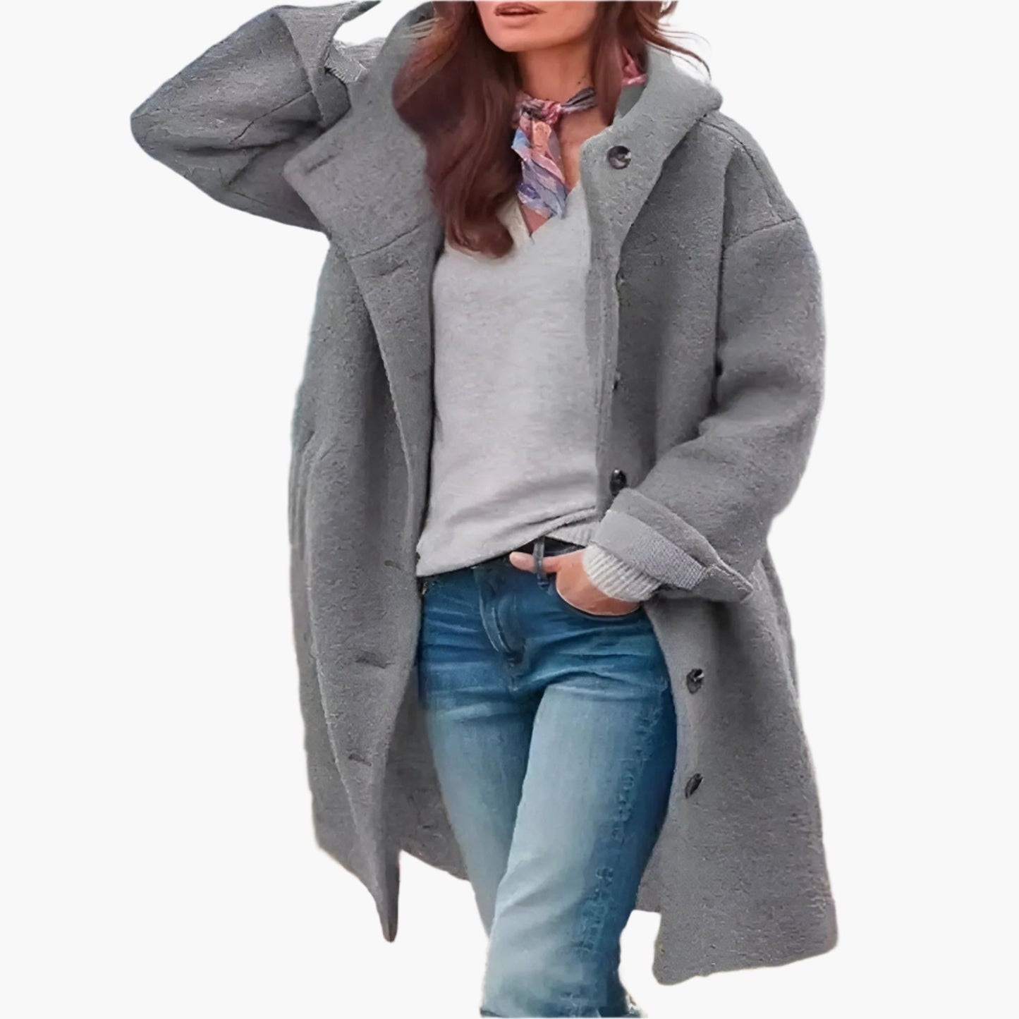 Women's Casual Long Winter Coat, Relaxed Fit, Versatile Everyday Style