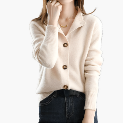Women's Classic Button-Up Cardigan Elegant Everyday Style