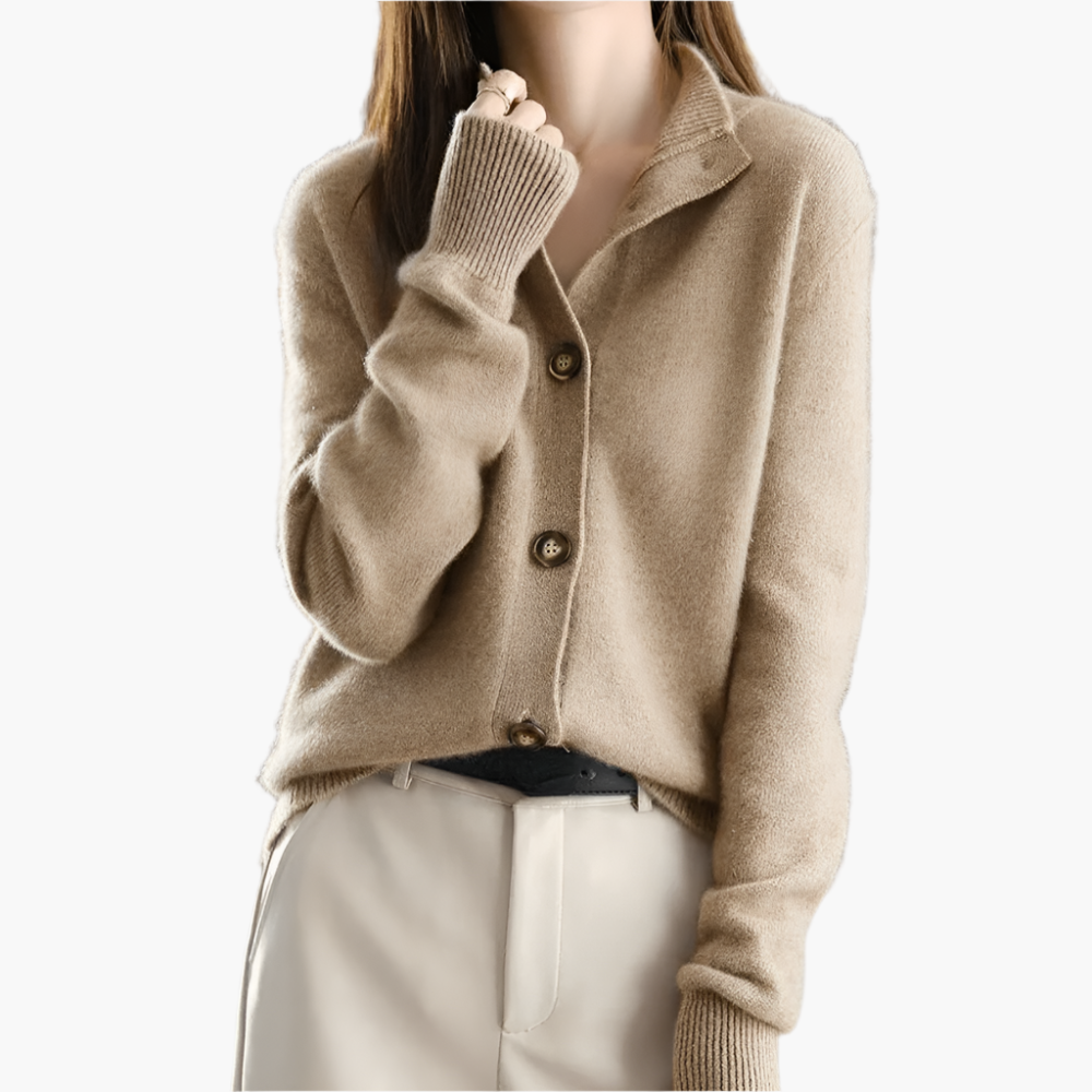 Women's Classic Button-Up Cardigan Elegant Everyday Style