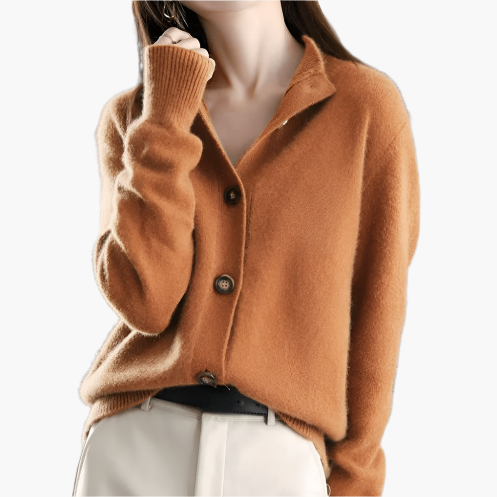 Women's Classic Button-Up Cardigan Elegant Everyday Style