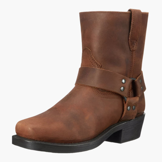 Men's Western Ankle Boots – Vintage Cowboy Style for Everyday and Outdoor Adventure