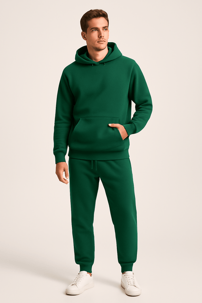 Men's Lounge & Casual Hoodie Jogger Set – Relaxed Fit Tracksuit for Everyday Comfort and Sports