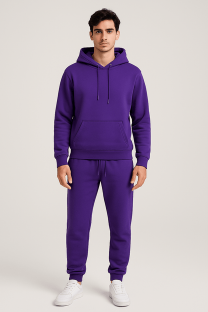 Men's Lounge & Casual Hoodie Jogger Set – Relaxed Fit Tracksuit for Everyday Comfort and Sports