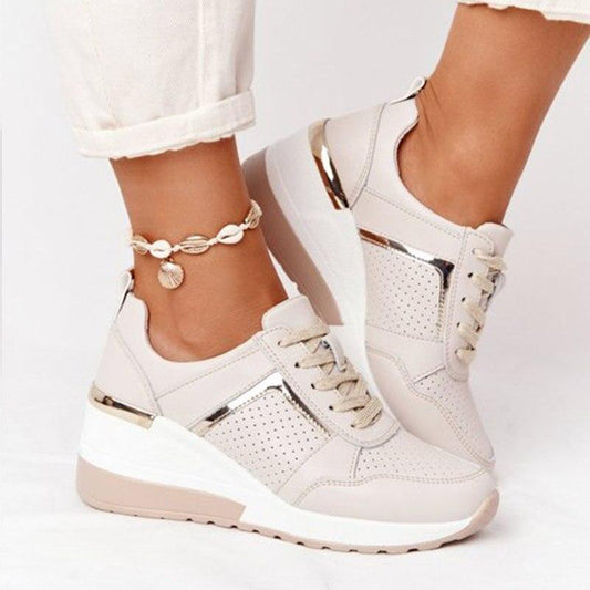 Women's Orthopedic Fashion Wedge Sneakers – Supportive Casual Walking Shoes