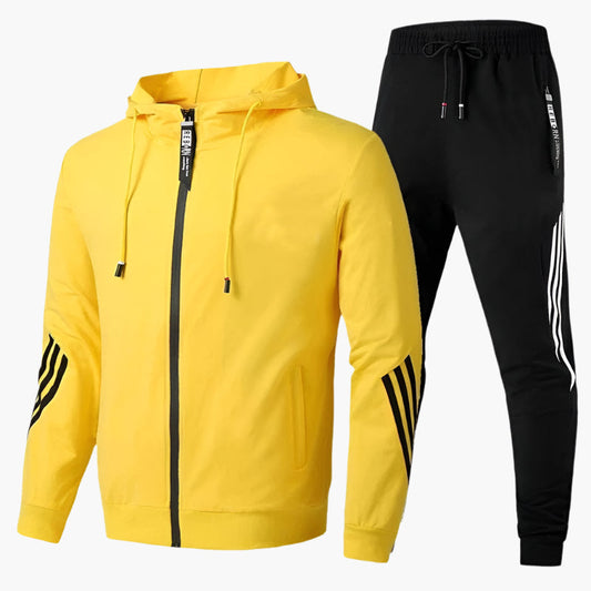 Men's Athletic Tracksuit Set – Sporty Hoodie and Jogger Pants for Training and Leisure