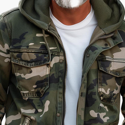 Men's Camouflage Cargo Jacket with Hood – Urban Outdoor Streetwear