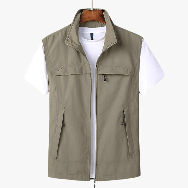 Men's Outdoor Utility Vest – Modern Sleeveless Casual for Hiking, Travel & Everyday