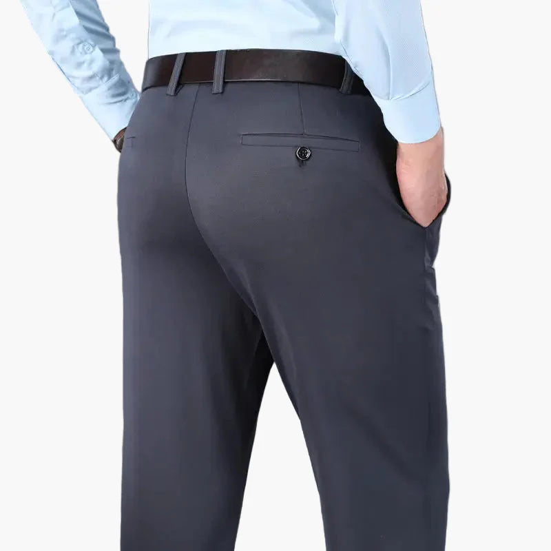 Men's Stretch Slim Fit Business Pants – Modern Office & Casual Style