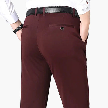 Men's Stretch Slim Fit Business Pants – Modern Office & Casual Style