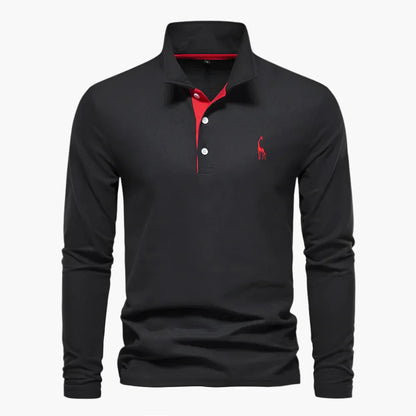 Men's Classic Long Sleeve Polo Shirt – Stylish Everyday and Business Wear