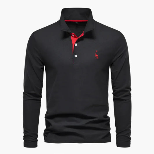 Men's Classic Long Sleeve Polo Shirt – Stylish Everyday and Business Wear