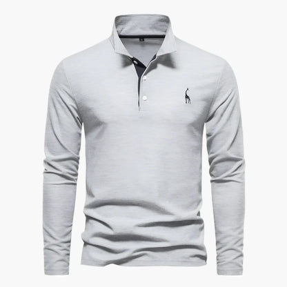 Men's Classic Long Sleeve Polo Shirt – Stylish Everyday and Business Wear