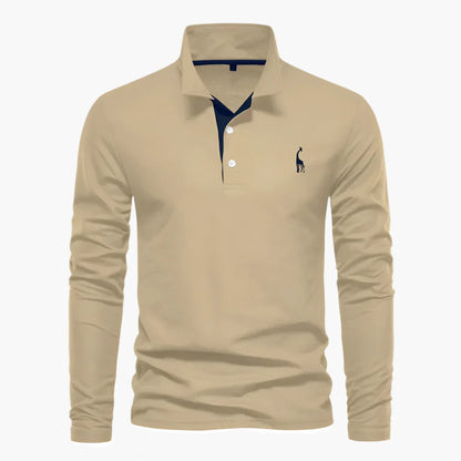Men's Classic Long Sleeve Polo Shirt – Stylish Everyday and Business Wear
