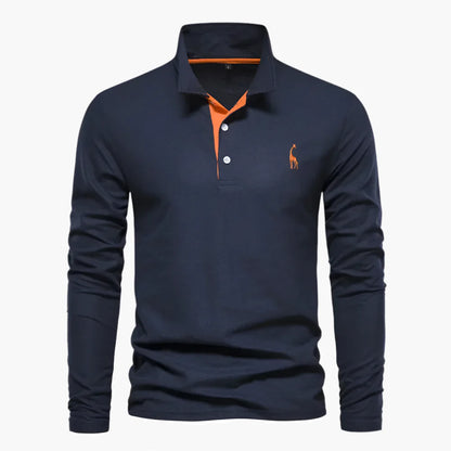 Men's Classic Long Sleeve Polo Shirt – Stylish Everyday and Business Wear