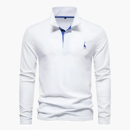 Men's Classic Long Sleeve Polo Shirt – Stylish Everyday and Business Wear